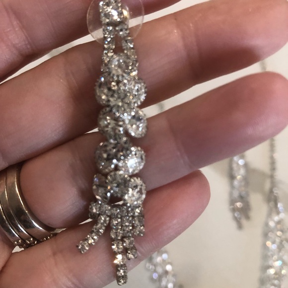 Rhinestone Necklace and Earrings - Picture 4 of 4